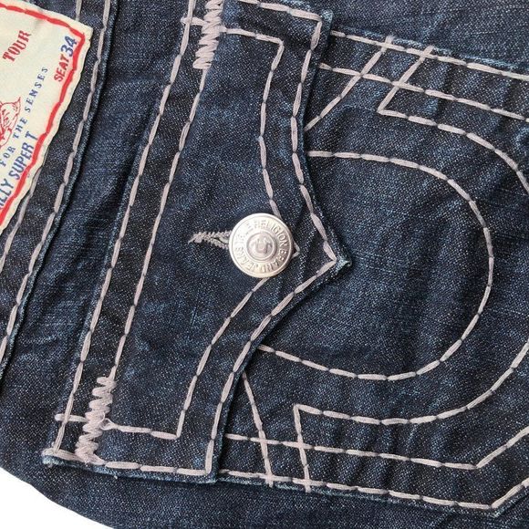 True Religion Jeans Size 30 BILLY SUPER T RARE STITCH - Picture 8 of 8